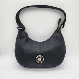 Dooney & Bourke Y2K Small Black Pebbled Leather Hobo Bag